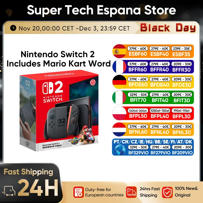 Consola de juegos Nintendo Switch 2 + Mario Kart Word