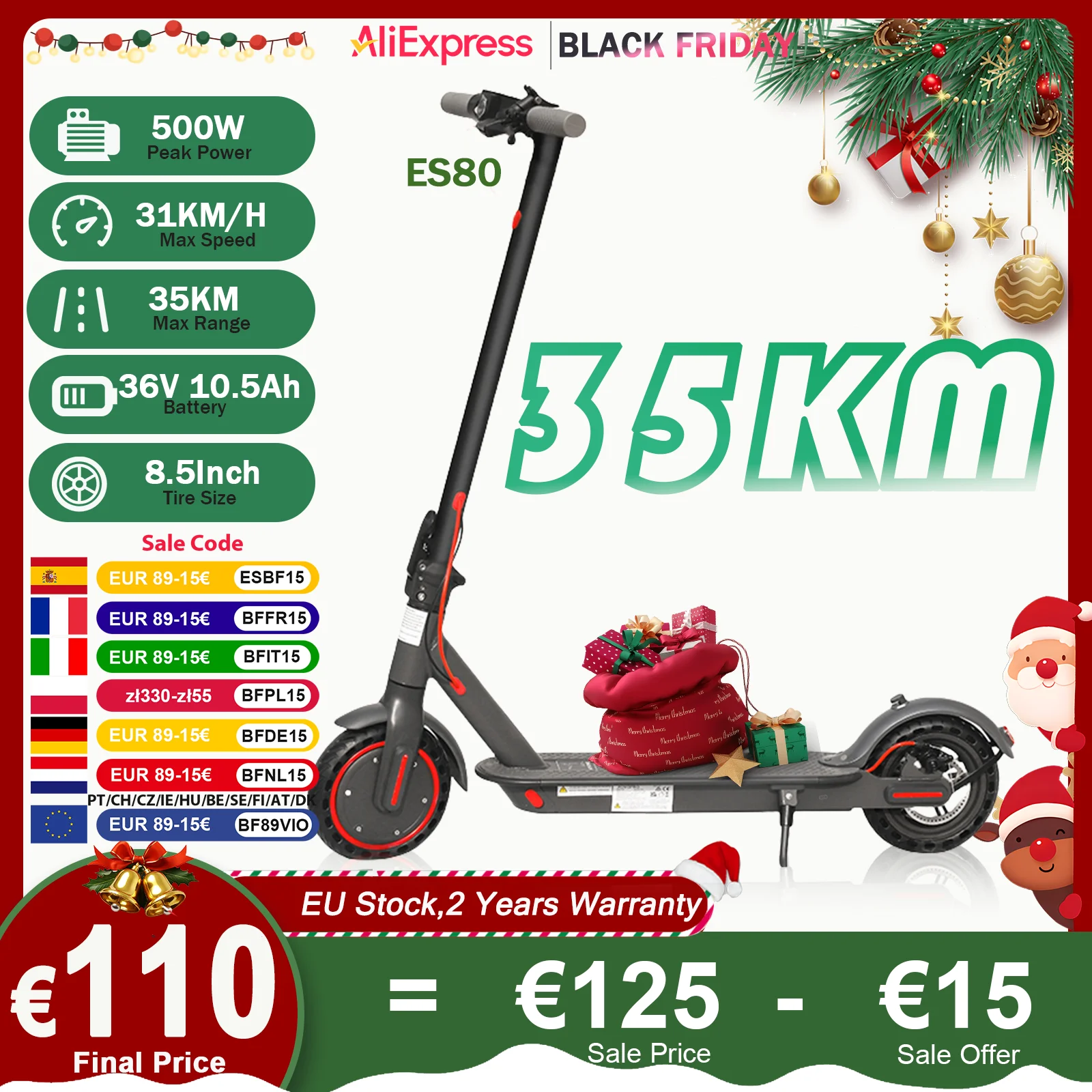 M365 X1 Scooter Eléctrico 36V 10.5Ah 350W Motor 35KM de largo alcance 31 KM/H 8,5 pulgadas neumáticos sólidos plegable aplicación inteligente EScooter