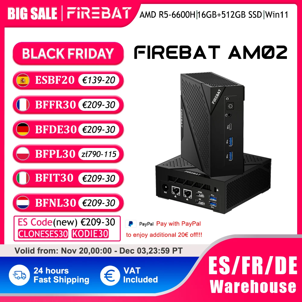 Mini-PC Firebat AM02 16GB/512GB