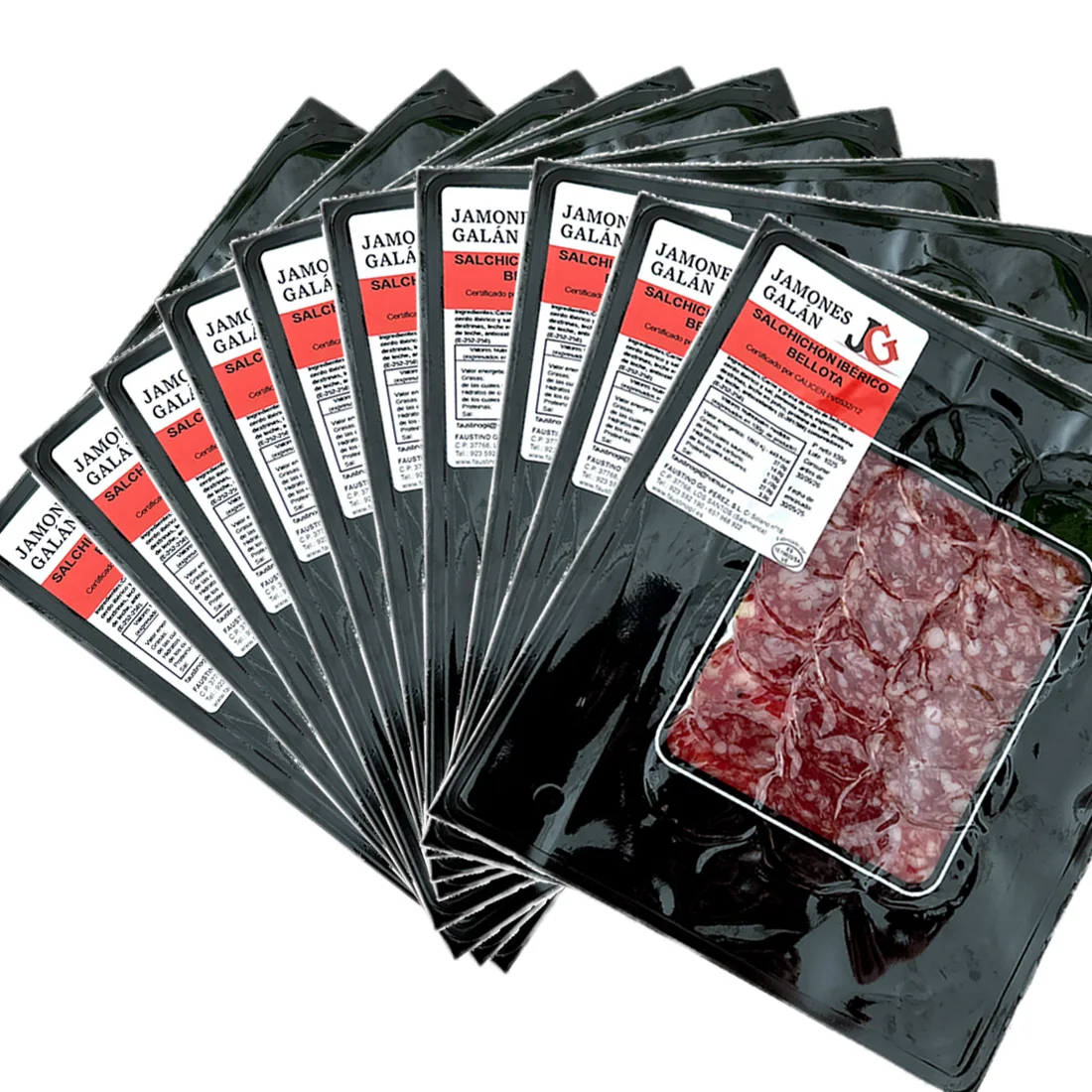 Salchichón bellota ibérico loncheado