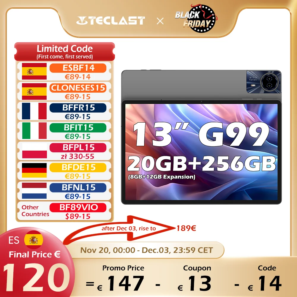 Tablet Teclast T65 Max 8GB RAM 256GB