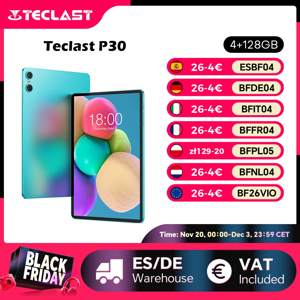 Tableta Teclast P30 12GB/128GB