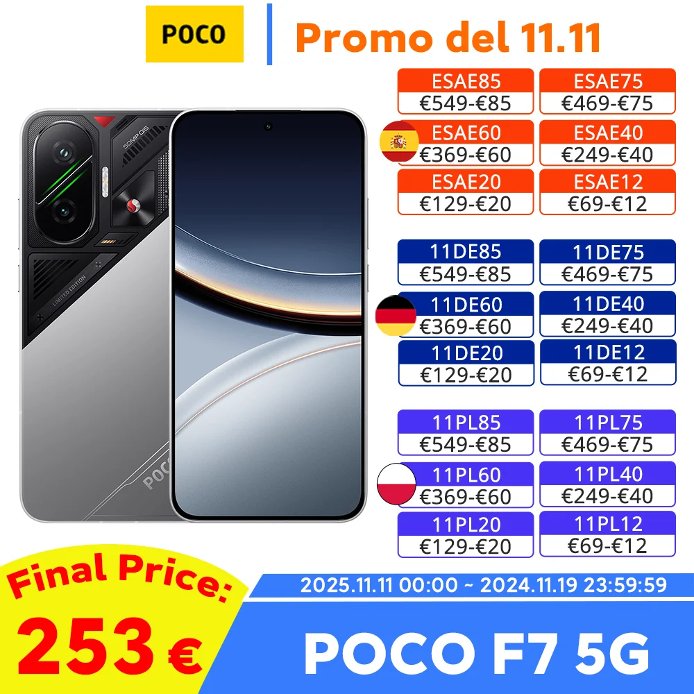 Xiaomi POCO F7 5G Snapdragon 8s Gen 4 Cellphone 50MP Dual Camera 6.83'' 1.5K Display IP68 6500mAh 90W HyperCharge