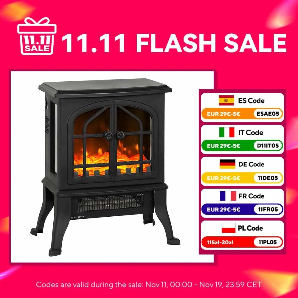 Chimenea eléctrica HOMCOM 1800W