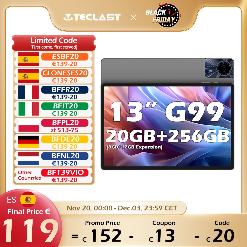 Tablet Teclast T65 Max 8GB RAM 256GB