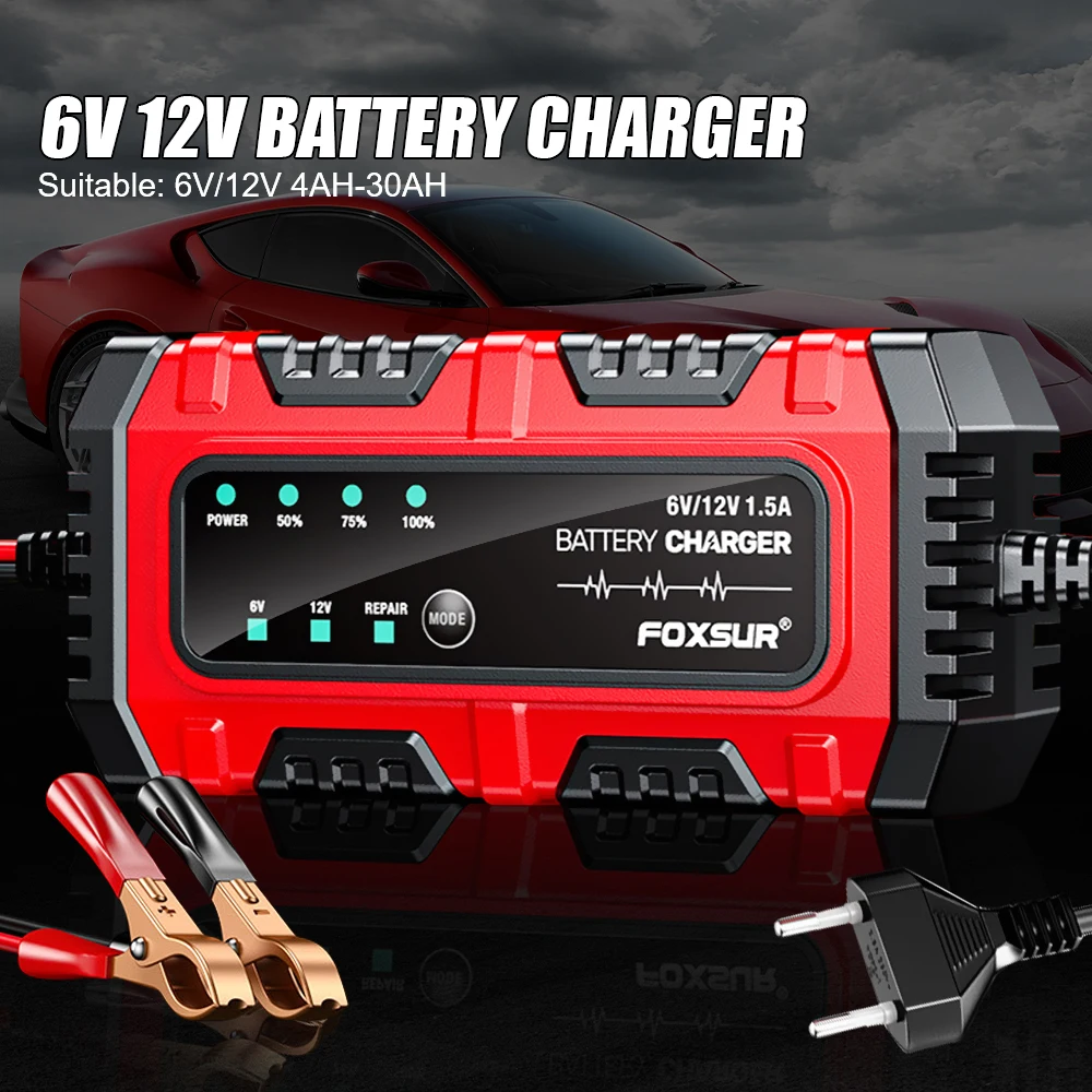 Cargador de batería inteligente 6V/12V