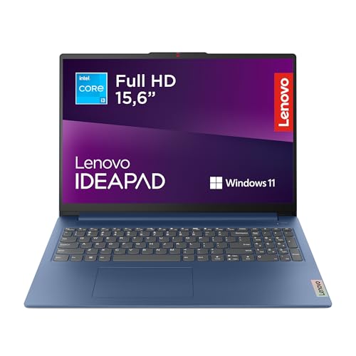 Lenovo IdeaPad Slim 3 Gen 8 – Ordenador Portátil 15.6'' FHD (Intel Core i3-N305, Intel UHD Graphics, 8 GB RAM, 256 GB SSD, Wi-Fi 6, Win 11 Home, Office Trial) Teclado QWERTY Español - Azul Abismo