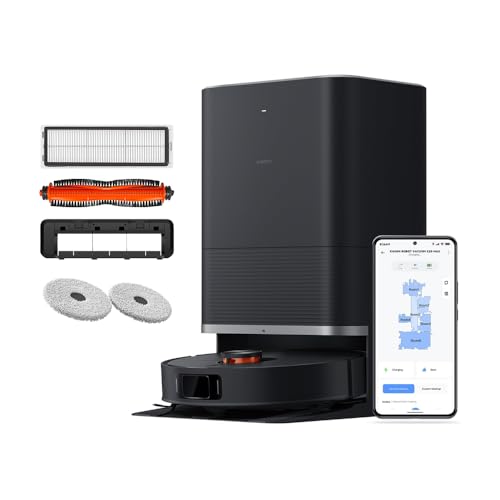 XIAOMI Robot Vacuum X20 MAX - Robot Aspirador y fregasuelos con Sistema Inteligente de navegación láser (LDS), succión de 8000 Pa, rutas de Limpieza en Zigzag, Negro (Versión ES)