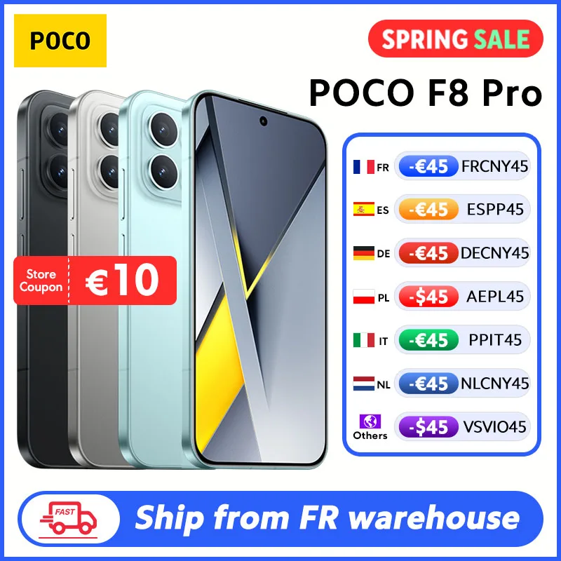 POCO F8 Pro 5G Versión global Smartphone Snapdragon 8 Elite Pantalla AMOLED HyperRGB de 6,59“ 120 Hz 6210 mAh NFC