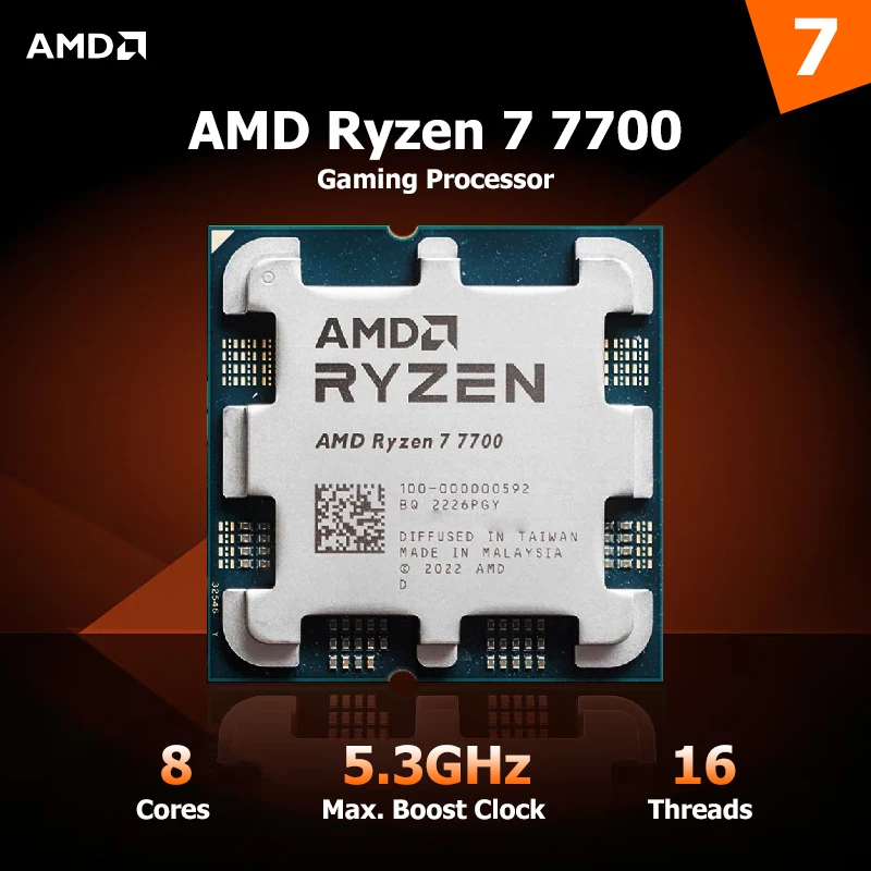 Potencia y rendimiento AMD RYZEN 7 7700 extremo para tu experiencia de gaming