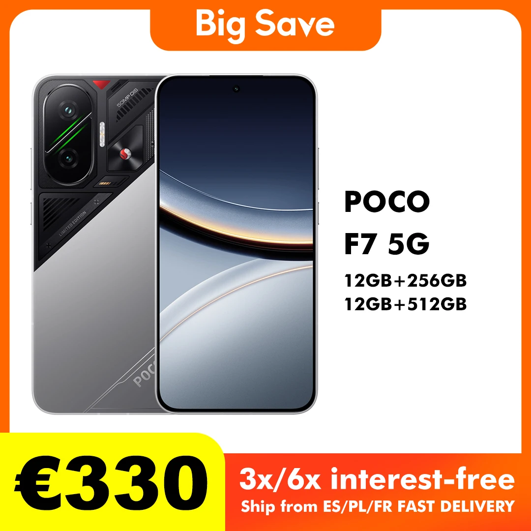 POCO F7 5G 12GB 256GB/512GB NFC Teléfono Inteligente Snapdragon 8S Gen 4 Batería de 6500mAh