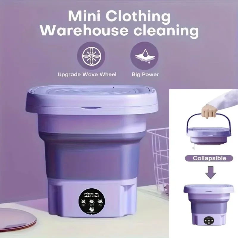 Mini lavadora plegable portátil