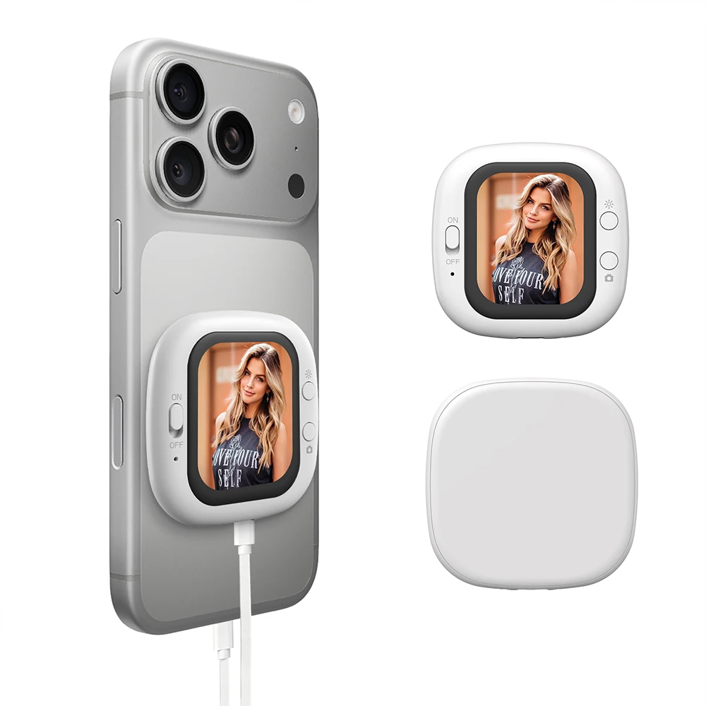 Monitor de selfie vlog para teléfono