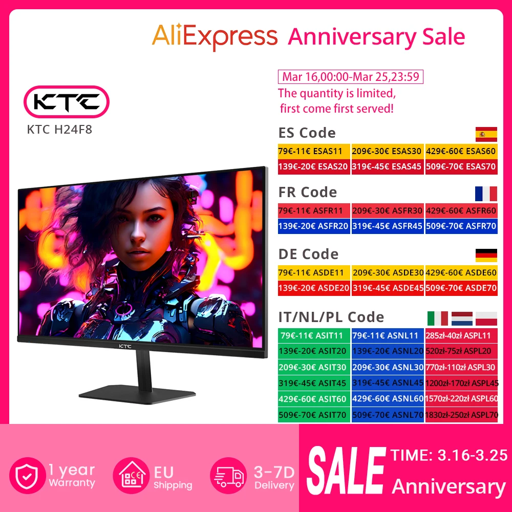 Monitor para juegos KTC H24F8