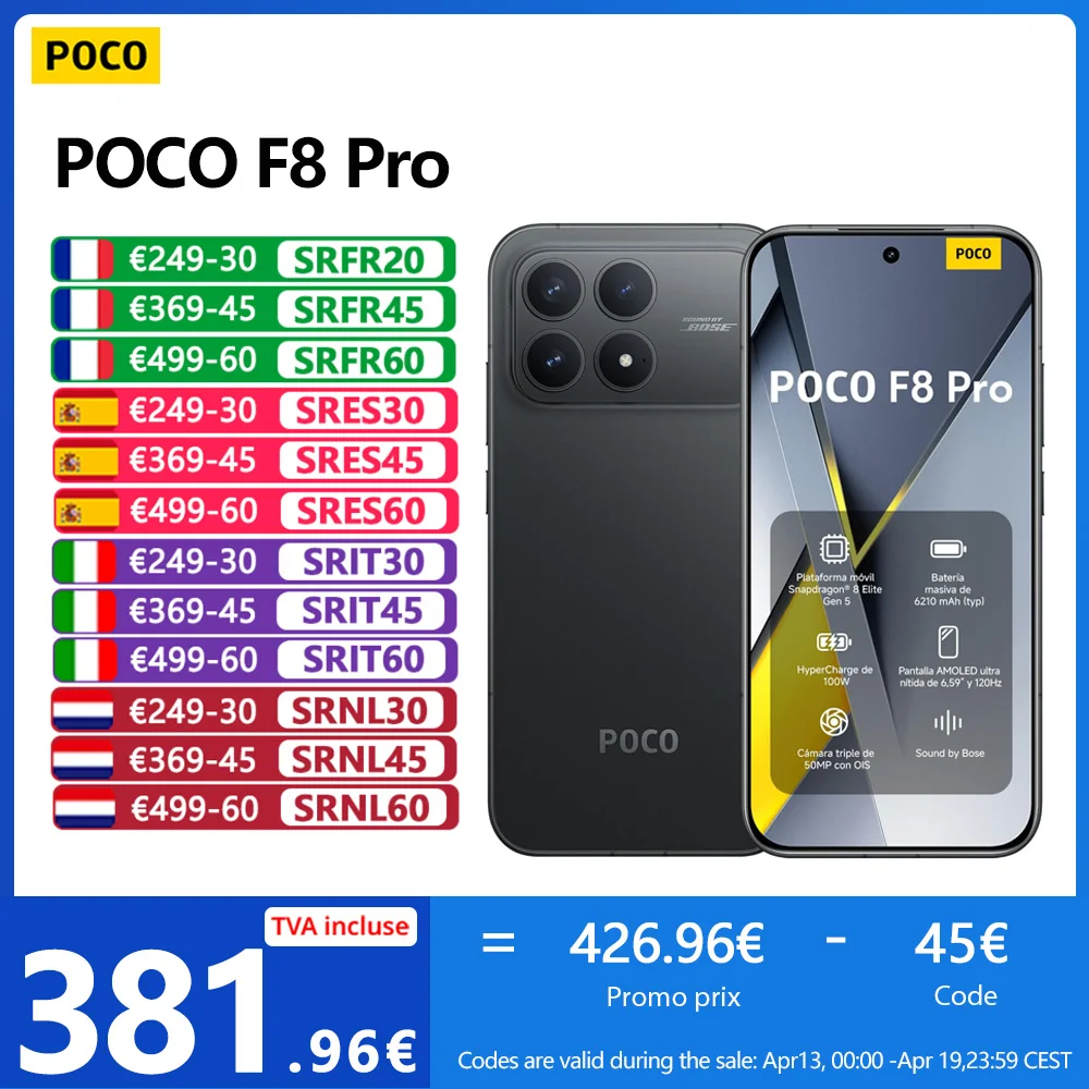 Poco F8 Pro  RAM:  12 GB | ROM: 256 GB