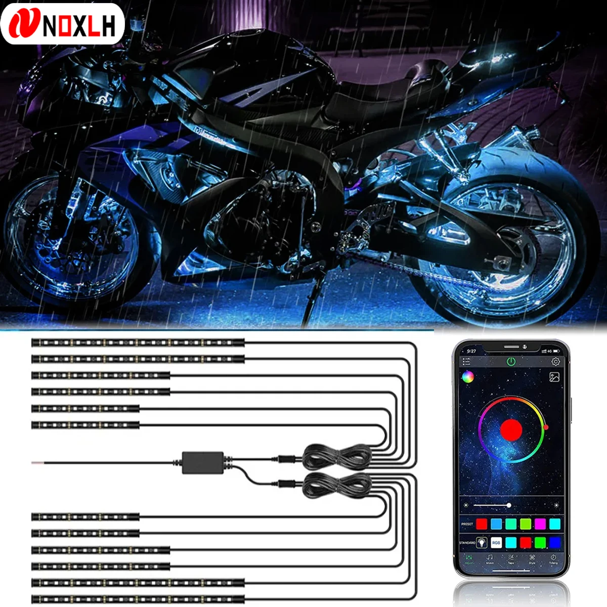 Tira LED decorativa para motocicleta