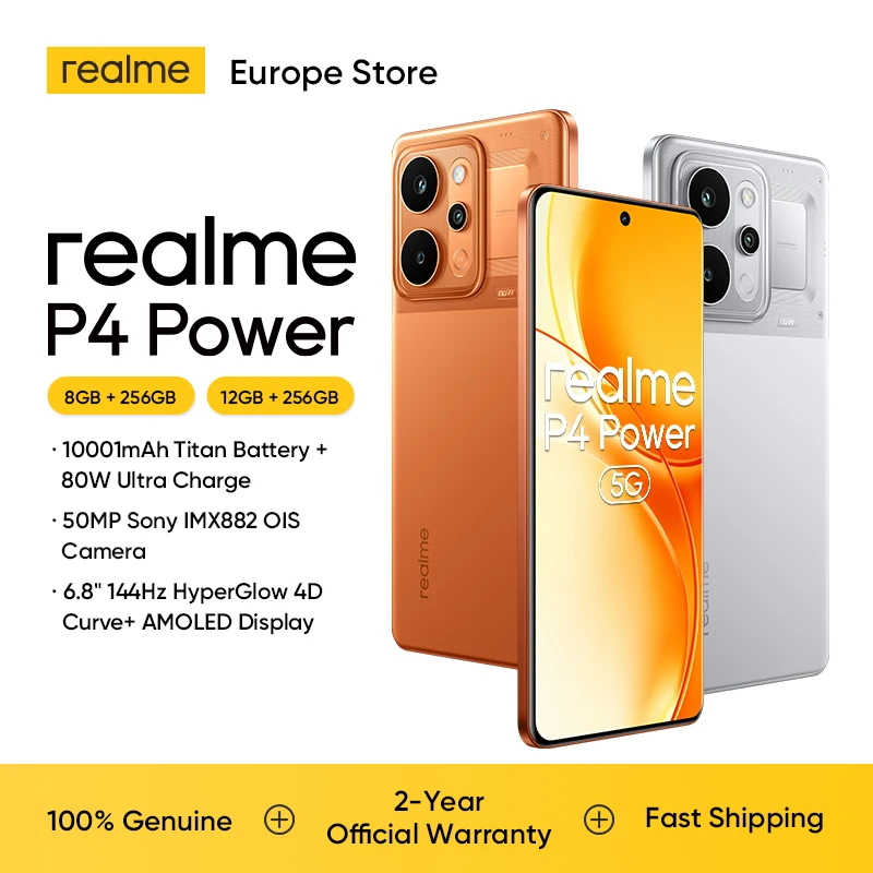 Realme P4 Power 5G  RAM:  8 GB | ROM: 256 GB