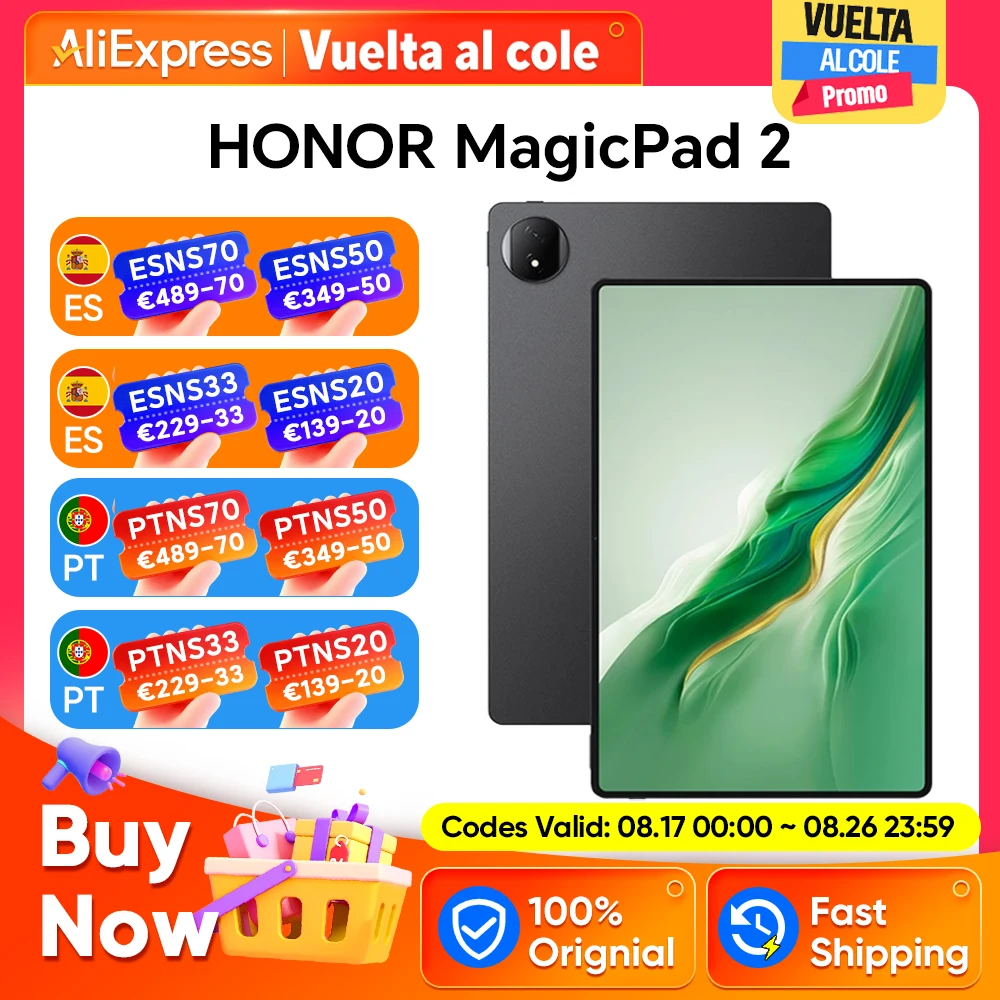 Tablet HONOR MagicPad 2, versión europea, batería de 10050 mAh, tablet Android, pantalla OLED de 12.3 pulgadas, Snapdragon 8s Gen 3, cámara trasera de 13 MP
