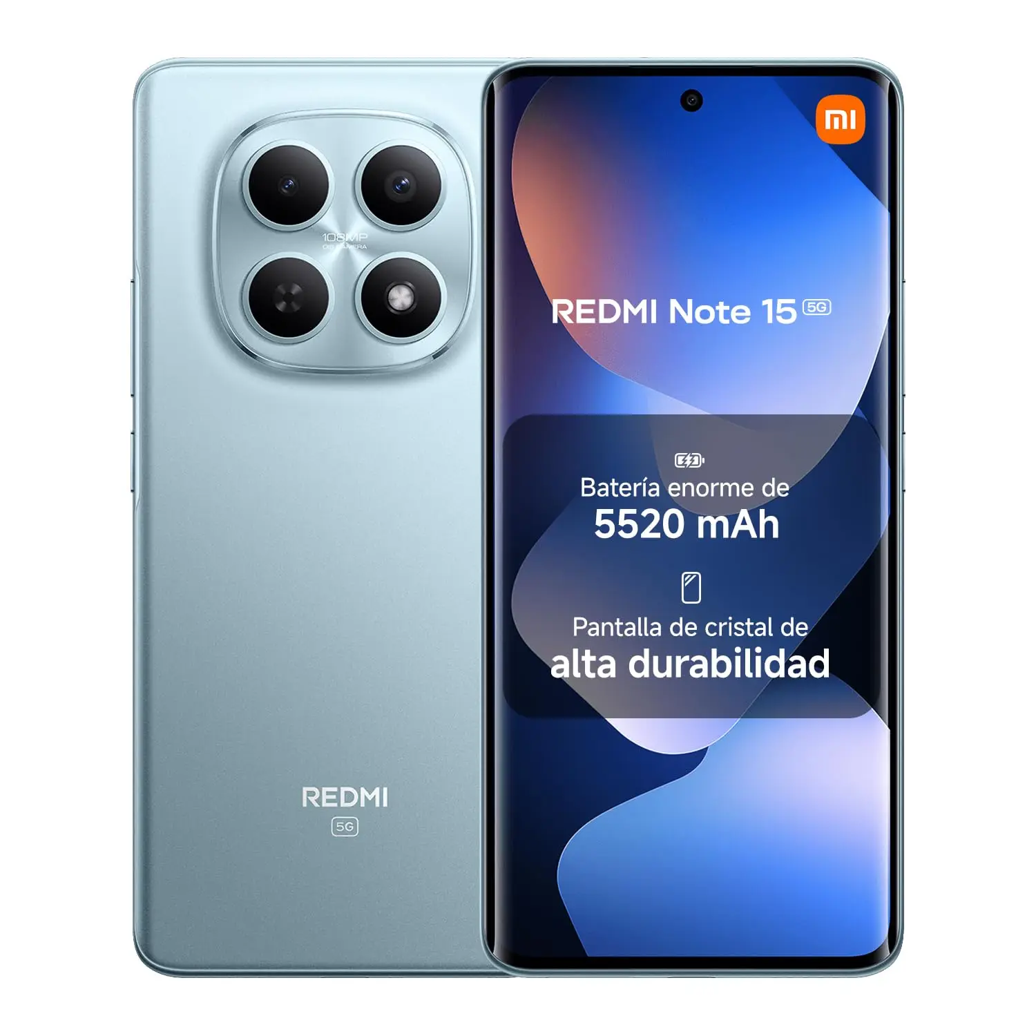Móvil Xiaomi Redmi note 15 5G 8GB+256GB, Snapdragon 6 Gen 3 , Cámara principal de 108 MP, Batería de 5520 mAh, Pantalla AMOLED de 6.77" ，Versión ES (Cargador no incluido)